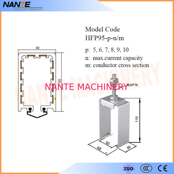 Steel Hanger For HFP95 Series Enclosed Conductor Rail Poles 5,6,7,8,9,10 Max. Voltage 660V